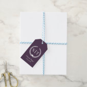 Minimale Elegante Typografie Monogram Initialen Cadeaulabel (Met Touw)