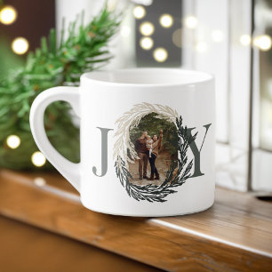Minimale Elegante Vreugde Winter Garland Foto kran Espresso Kop