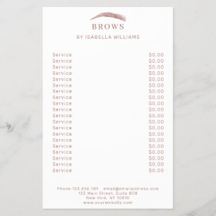 Minimale elegante wenkbrauw flyer