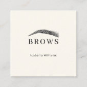 Minimale elegante wenkbrauwen Visitekaartje (Voorkant)
