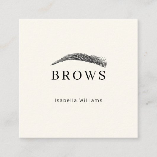 Minimale elegante wenkbrauwen Visitekaartje (Voorkant)