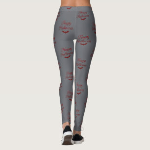 Minimale elegante zwart rood gotische Halloween Pa Leggings