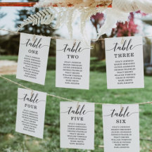 Minimale elegantietafel nummers zitplaatskaart