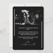 Minimale Elopement Aankondiging | Modern zwart (Achterkant)