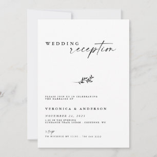 Minimale Elopement Ontvangst Huwelijksfoto Uitnodi
