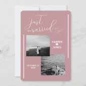 Minimale Elopement Receptie Uitnodiging | Stoffig  (Voorkant)