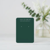 Minimale Emerald Oorbel display kaarten Visitekaartje (Staand voorkant)