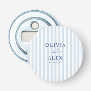 Minimale en Chic Blauwe Franse Persoonlijke Trouw  Button Flesopener