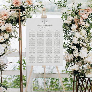Minimale en chique Sage Green Wedding Zitting Graf Poster