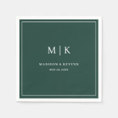 Minimale en chique salie groen | Trouwservetten Servet (Voorkant)