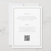 Minimale en chique wit en salie alles in één bruil kaart (Achterkant)