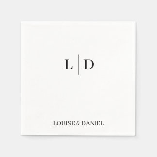 Minimale en eenvoudige persoonlijke bruiloft Napki Servet