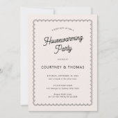 Minimale en eenvoudige 'scalloped'-partij kaart (Voorkant)