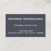 Minimale en elegante adviseur op het Visitekaartje (Voorkant)