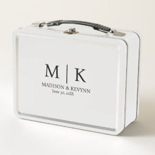 Minimale en elegante zwarte en witte monogram brui