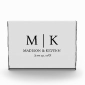 Minimale en elegante zwarte en witte monogram brui fotoblokken (Voorkant)