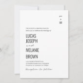 Minimale en moderne eenvoudige trouwuitnodiging kaart (Voorkant)