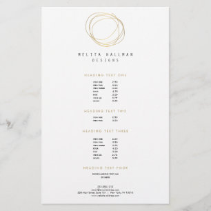 Minimale en moderne Gold Designer Scribble Logo Flyer