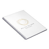 Minimale en moderne Gold Designer Scribble Logo Notitieboek (Rechterzijde)