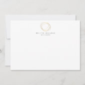 Minimale en moderne Gold Designer Scribble Logo Notitiekaartje (Voorkant)