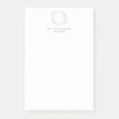 Minimale en moderne Gold Designer Scribble Logo Post-it® Notes (Voorkant)