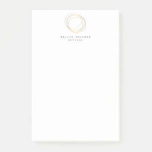 Minimale en moderne Gold Designer Scribble Logo Post-it® Notes