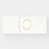 Minimale en moderne Gold Designer Scribble Logo Spandoek (Horizontaal)