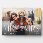 Minimale en moderne Passen getrouwd Mrs. & Mrs. Co Fotoplaat (voorkant)