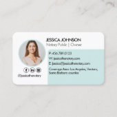 Minimale en moderne QR-code voor deegwaren Visitekaartje (Voorkant)