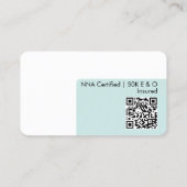 Minimale en moderne QR-code voor deegwaren Visitekaartje (Achterkant)