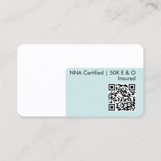 Minimale en moderne QR-code voor deegwaren Visitekaartje (Achterkant)