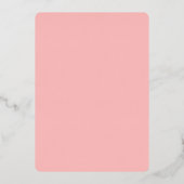 Minimale en moderne roze en gouden opslagdatum folie uitnodiging (Achterkant)