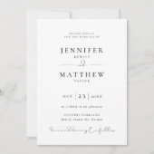 Minimale en moderne uitnodiging voor fotobruiloft (Voorkant)