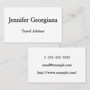Minimale en moderne Visitekaartje voor reisadvies