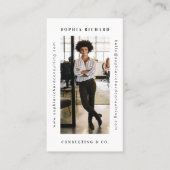 Minimale en moderne witte professionele foto visitekaartje (Voorkant)