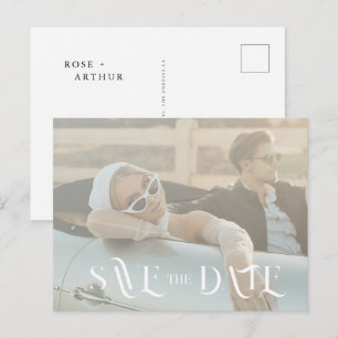Minimale en stijlvolle Save The Date uitnodiging Briefkaart