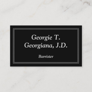 Minimale en traditionele Barrister-Visitekaartje Visitekaartje