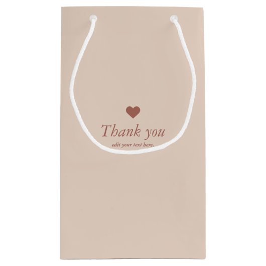 Minimale enveloppen Dank u papieren tas Klein Cadeauzakje (Achterkant)