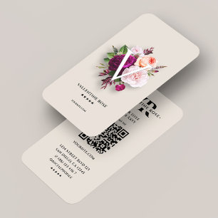 Minimale esthetische bloemboeket beginsymbolen zan visitekaartje