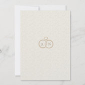 Minimale esthetische Floral Islamitische bruiloft  Kaart (Achterkant)