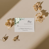 Minimale Eucalyptus Leaves Greenery Wedding RSVP Kaartje