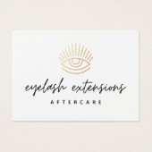 Minimale Eyelash Extensions Lash Aftercare Kaart (Voorkant)