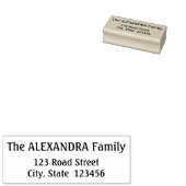 Minimale familienaam plus adres Rubberstempel Rubberstempel (Gestempeld)