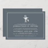 Minimale farmacologische Afstuderen|Uitnodiging to Kaart (Voorkant / Achterkant)