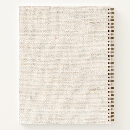 Minimale Faux-Canvas Monogram Notitieboek (Achterkant)