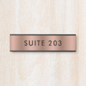 Minimale Faux Copper Black Suite-nummer Deurbordje (Voorkant)