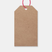 Minimale Faux Gold Heart Kraft Paper Hartelijk dan Cadeaulabel (Achterkant)