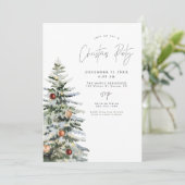 Minimale feestdag met feestdag met kerstbomen kaart (Staand voorkant)