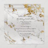 Minimale feestdag zwarte goudkleurige goudmarmer kaart (Voorkant / Achterkant)