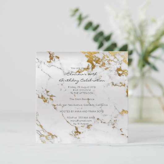 Minimale feestdag zwarte goudkleurige goudmarmer kaart (Staand voorkant)